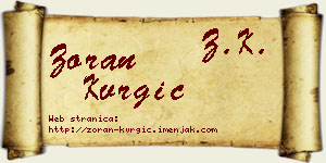 Zoran Kvrgić vizit kartica